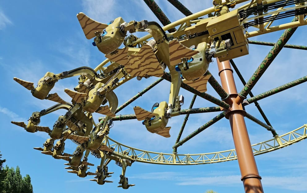 Mit der neuen Achterbahn „Gozimba“ können Gäste im Serengeti-Park künftig auf Flug-Safari gehen
