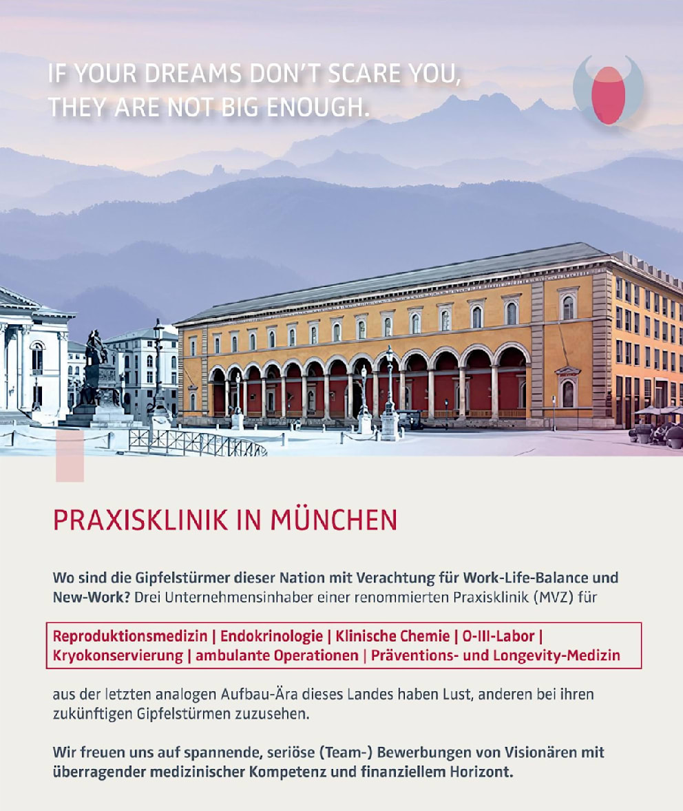 Mit dieser Anzeige sucht die Praxisklinik in München nach Personal
