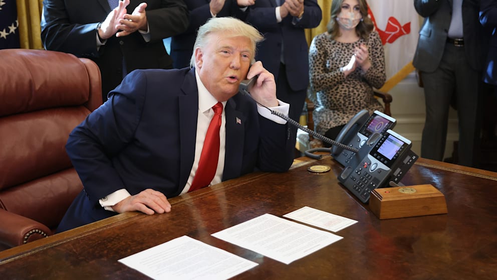 US-Präsident Donald Trump plant am Montag einen wahren Telefon-Marathon