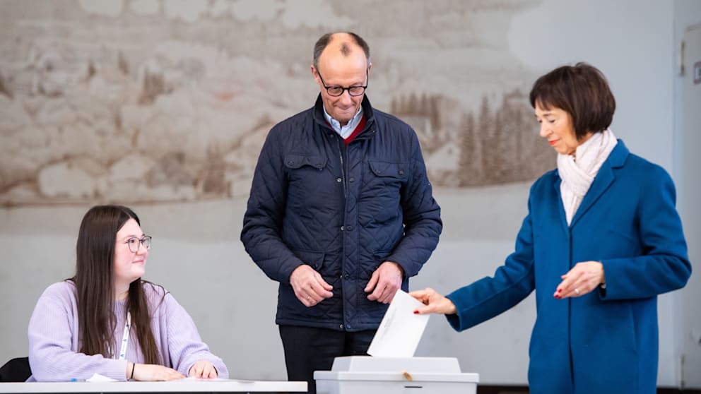Charlotte Merz bei der Wahl