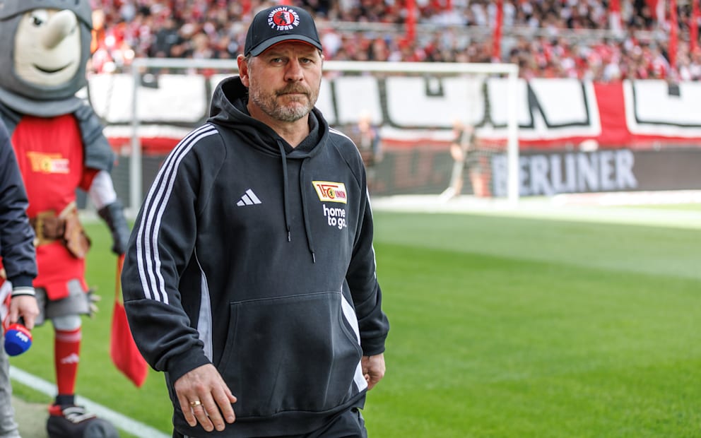 Union-Trainer Steffen Baumgart (53) vor dem letzten Saisonspiel. Er hatte das Team im Winter übernommen und zum vorzeitigen Klassenerhalt geführt