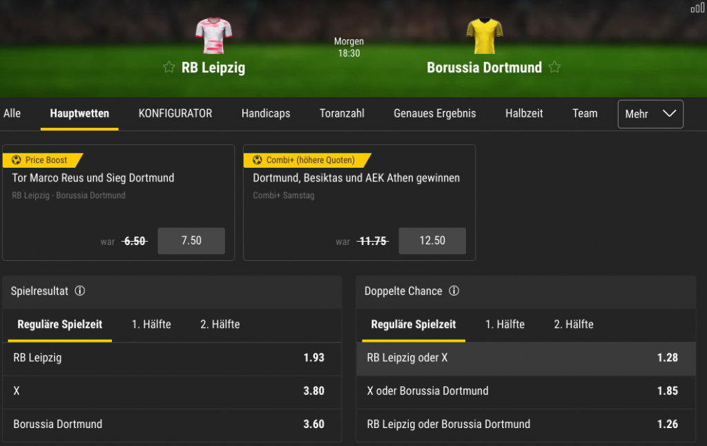 Bwin Wettangebot & Wettmärkte