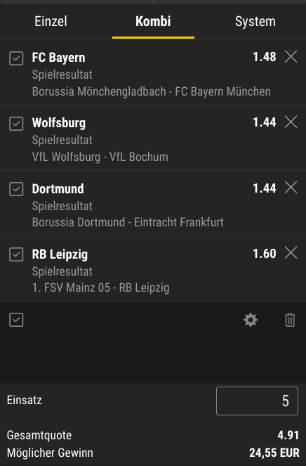 Kombiwetten Tipps Bwin
