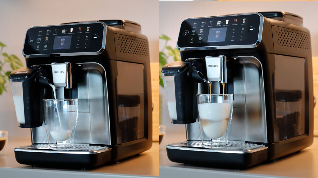 Bestenliste Kaffeevollautomaten: Philips 5500 Milchschaum