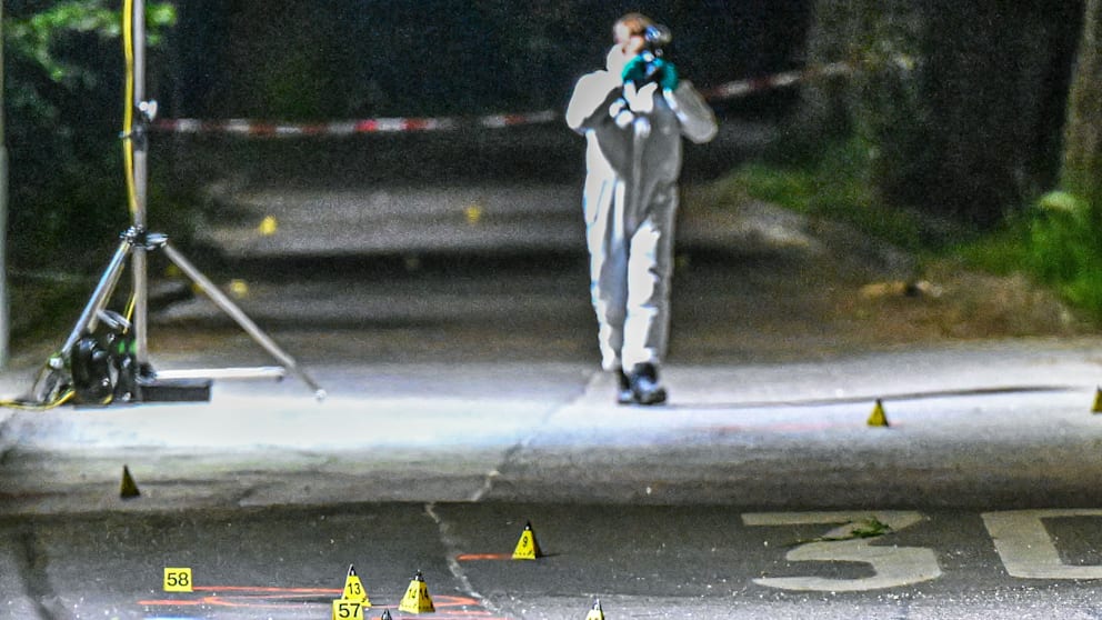 Spurensicherung der Polizei am Tatort