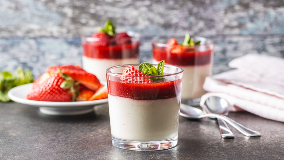 Erdbeer-Panna-Cotta