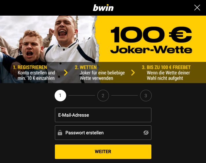 bwin Registrierung