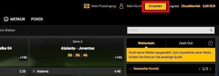 bwin Einzahlung