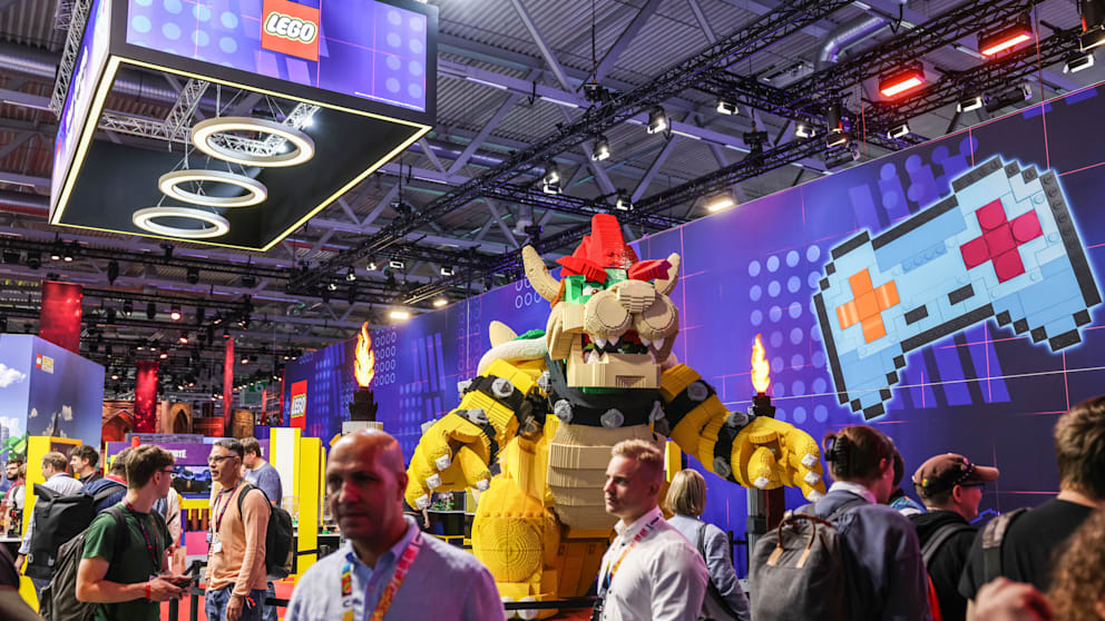 Neben Entwicklern von Videospielen und Technik-Gadgets präsentieren sich auch Unternehmen, wie LEGO auf der Messe