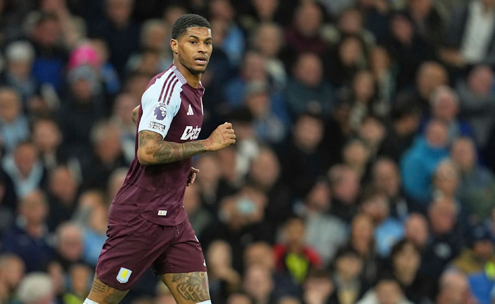 Marcus Rashford (27) ist noch bis zum Sommer von Man United an Aston Villa ausgeliehen