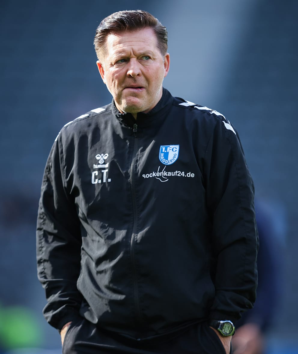 Trainer Christian Titz (54) muss im Sommer einige Abgänge verkraften beim 1. FC Magdeburg.