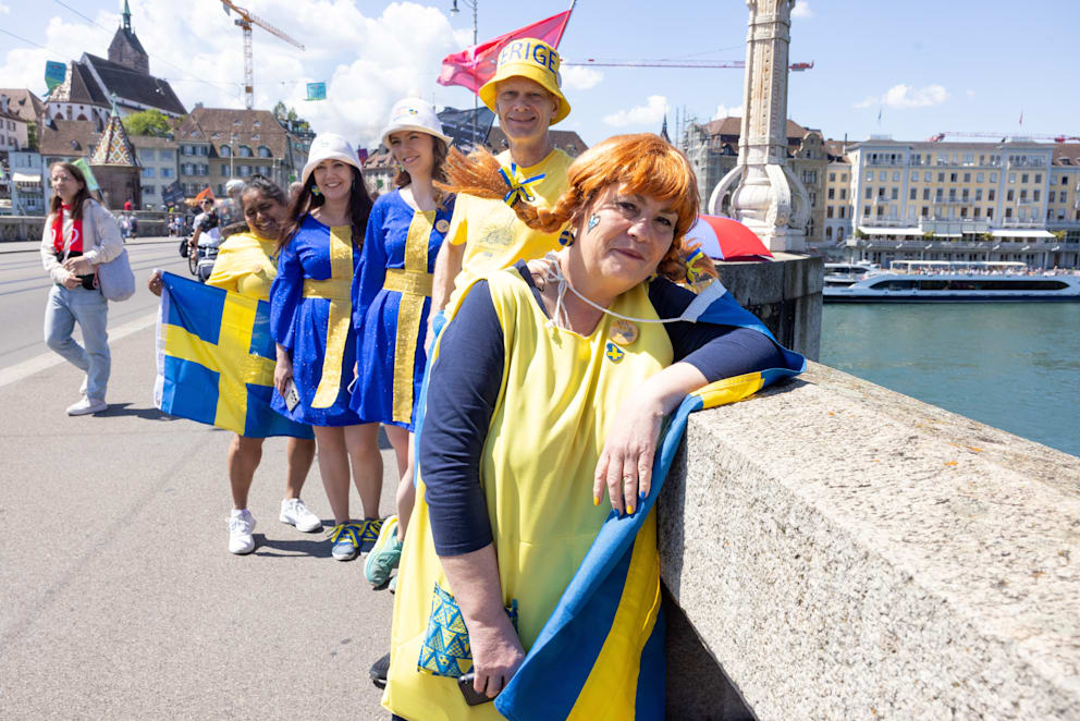 Karoline (60) aus Malmö hat sich für den ESC als Pipi Langstrumpf verkleidet