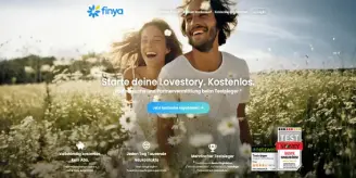 Startseite der Dating Plattform Finya