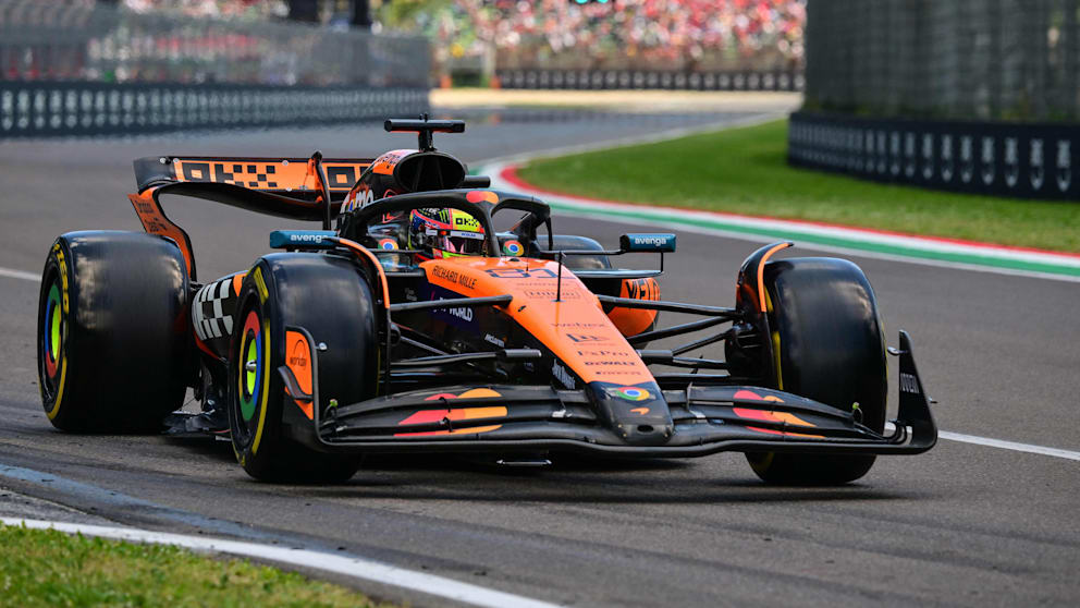 Der WM-Führende Oscar Piastri beim Training in Imola