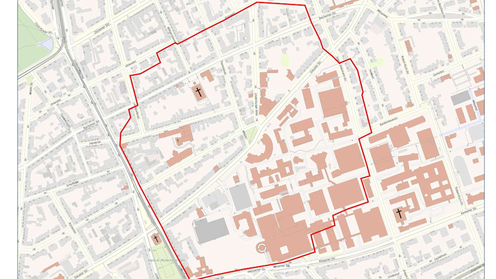 Der Evakuierungsradius der Stadt Köln am Dienstag, 20. Mai 2025, wenn die Bombe entschärft wird