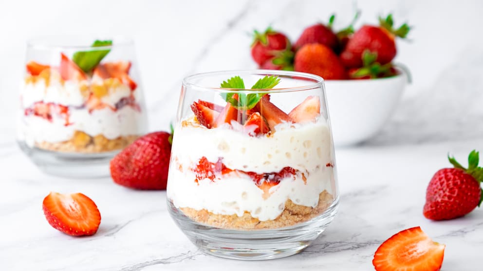 Mascarpone-Creme mit Erdbeeren