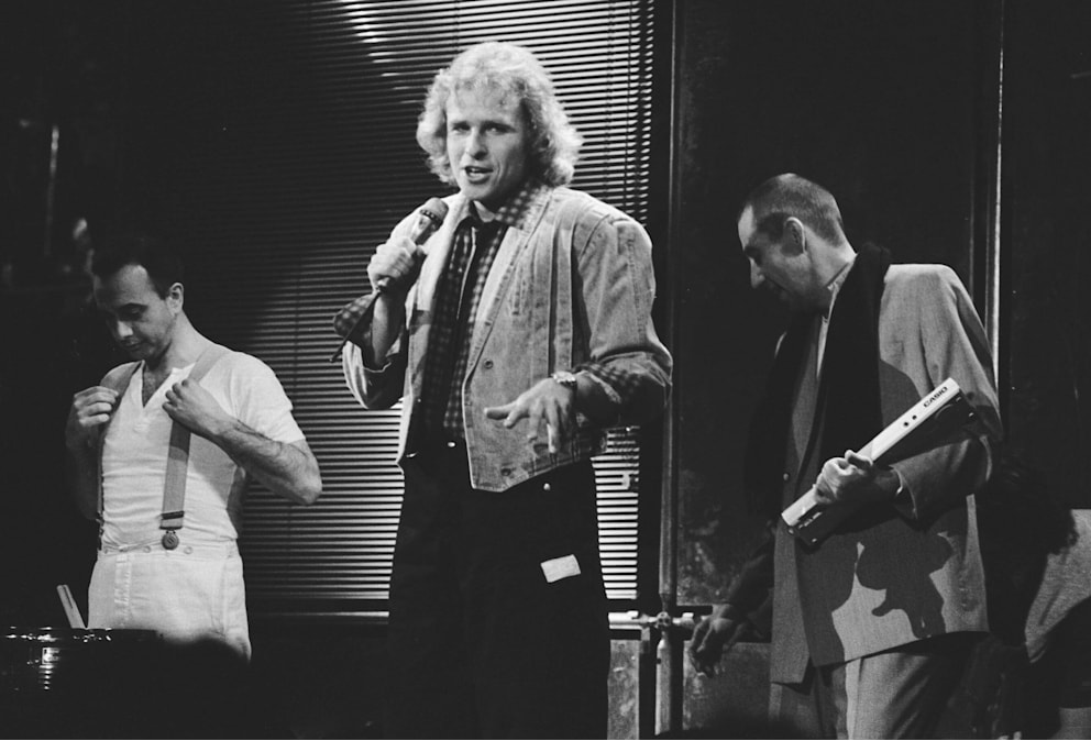1983: Thomas Gottschalk (damals 33, M.) in der Musik-Sendung „Thommys Pop Show“