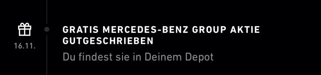 Screenshot aus der Trade Republic App zur gratis Aktie
