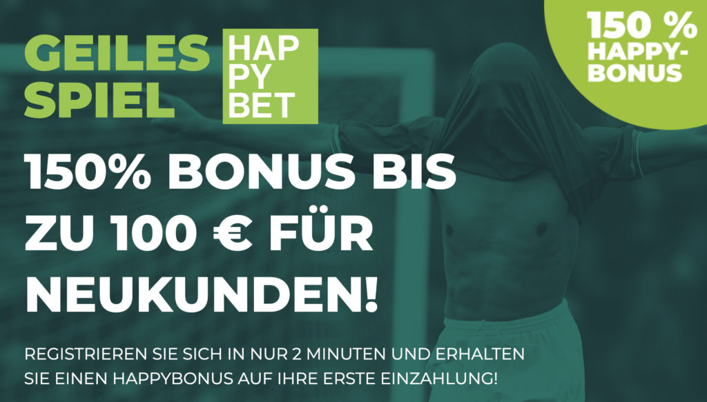 HAPPYBET Bonus Neukunden
