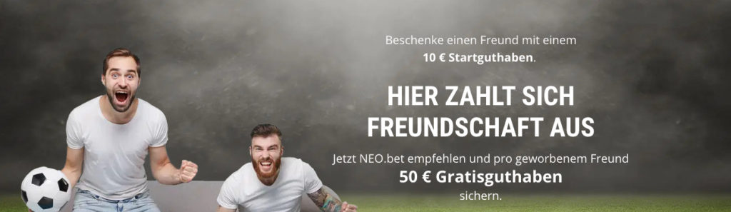 NEO.bet Freunde werben