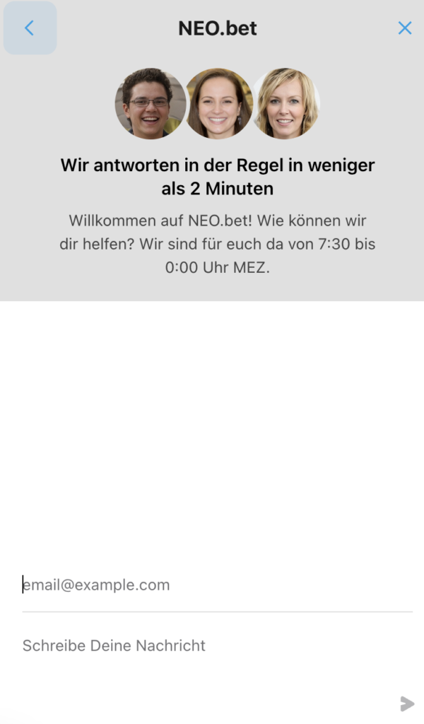 NEO.bet Kundensupport