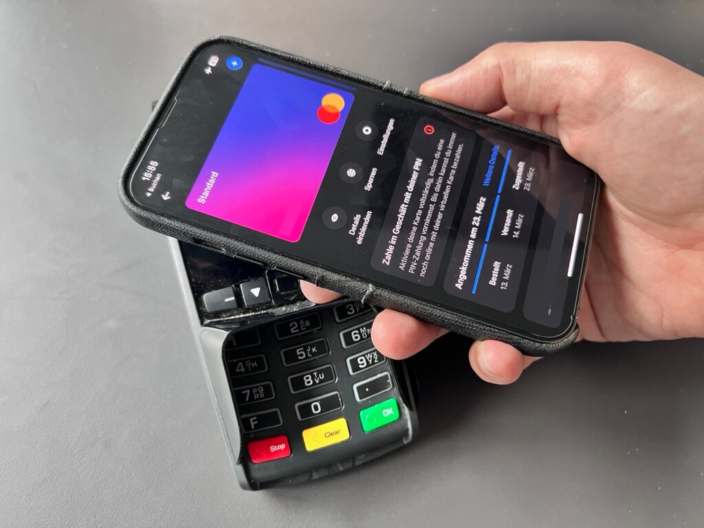 Revolut Kreditkarte kontaktlos bezahlen