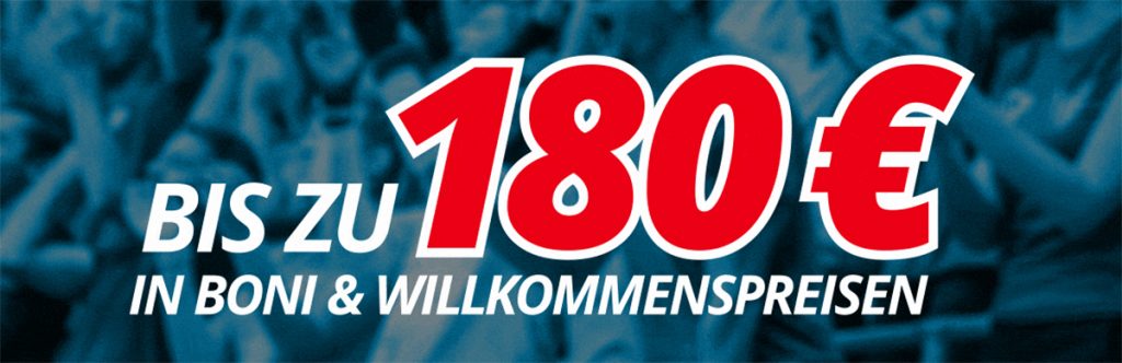 Sportingbet Neukundenbonus 180 Euro Banner