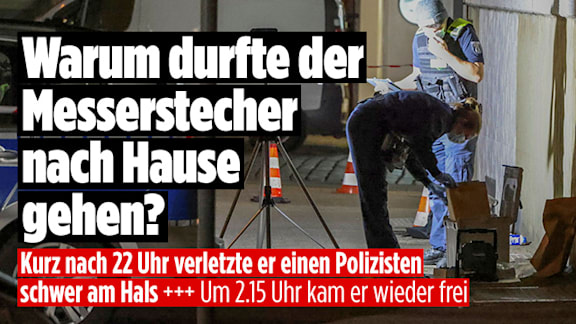 Berliner Polizist schwer verletzt: Warum durfte Messer-Mann nach Hause?