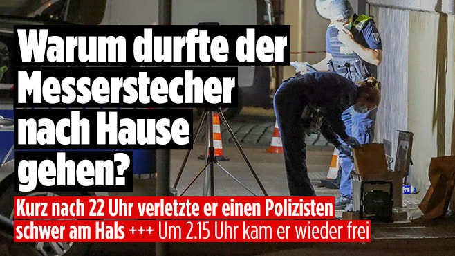 Berliner Polizist schwer verletzt: Warum durfte Messer-Mann nach Hause?