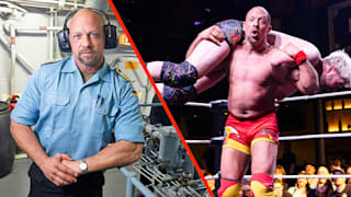 Im Ring wird Marine-Soldat Michael zu Wrestler Johnny Malibu