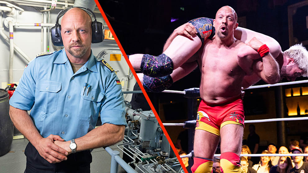Im Ring wird Marine-Soldat Michael zu Wrestler Johnny Malibu