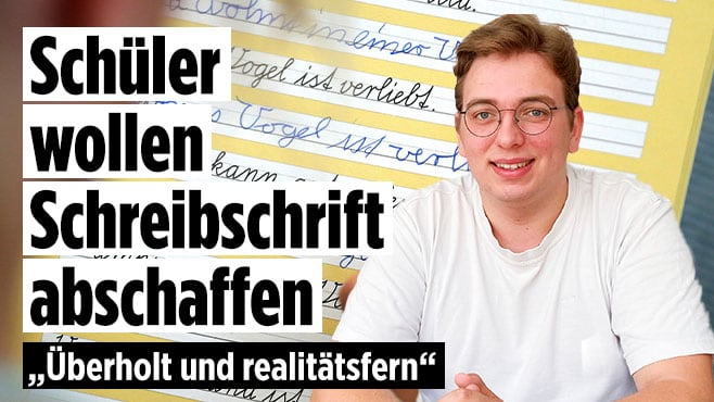 „Überholt und realitätsfern“: Schüler wollen Schreibschrift abschaffen