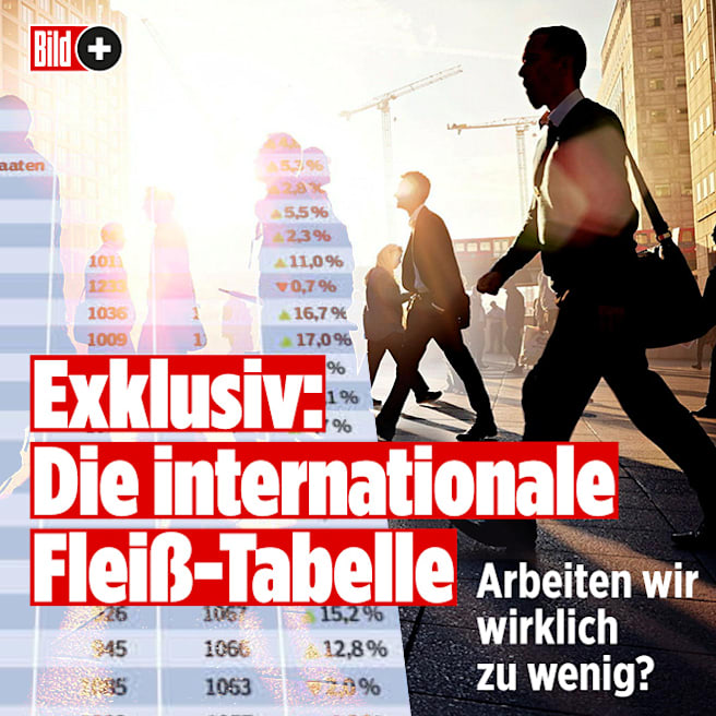 Arbeiten wir wirklich zu wenig?: EXKLUSIV: Die internationale Fleiß-Tabelle