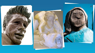 Erkennen Sie hier die Superstars? Die verhunzten Promi-Statuen