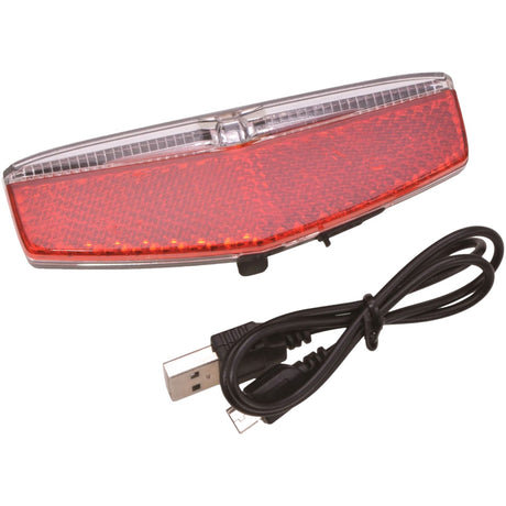 USB LED Akku Gepäckträger-Rücklicht mit Reflektor