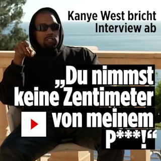 Kanye West bricht Interview ab: „Du nimmst keine Zentimeter von meinem P***!“