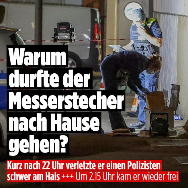 Berliner Polizist schwer verletzt: Warum durfte Messer-Mann nach Hause?