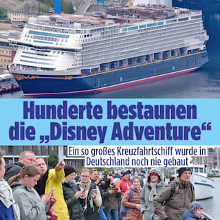 Disney Adventure: Ansturm auf Deutschlands größtes Kreuzfahrtschiff