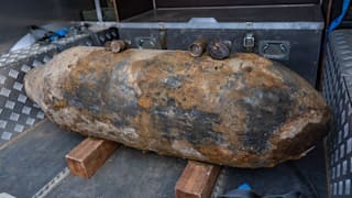 Eine Bombe wie diese wurde jetzt in Köln-Lindenthal bei Aufgrabungen gefunden