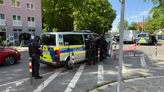 Die Polizei ist mit einem Großaufgebot in Nürnberg vor Ort