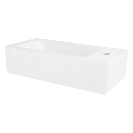 Waschbecken 51x25x13 cm Weiß aus Keramik ML-Design