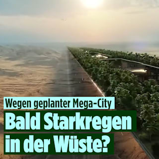 Wegen geplanter Mega-City: Bald Starkregen in der Wüste?