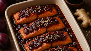 Gesundes Lachs-Rezept: Exotischer Genuss mit Ingwer-Pflaumensoße