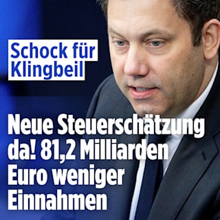 Neue Steuerschätzung da: 81,2 Milliarden Euro weniger Einnahmen