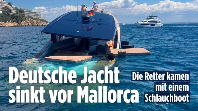 Deutsche Jacht sinkt vor Mallorca: Rettungsschwimmer sehen Unglück