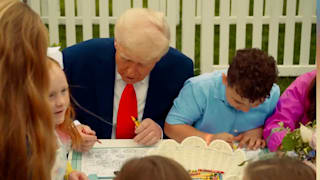 Ostern im Weißen Haus: Donald Trump malt mit Kindern Bilder aus