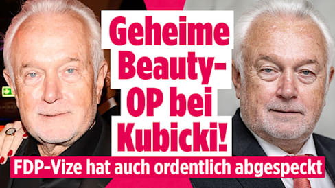 FDP-Politiker Wolfgang Kubicki: Geheime Beauty-OP und 15 Kilo runter