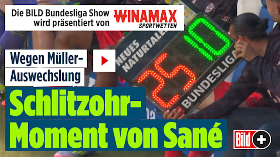 Wegen Müller-Auswechslung: Schlitzohr-Moment von Sané