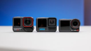 Die Action-Cams Insta360 Ace Pro 2, GoPro Hero13 Black und DJI Osmo Action 5 Pro im Vergleich auf einem Bild.