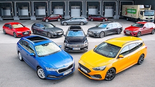 Mercedes E-Klasse T-Modell, Audi A6 Avant, BMW 3er Touring, Ford Focus Turnier, Mercedes C-Klasse T-Modell, VW Tiguan, Audi A4 Avant, Scoda Octavia Combi, VW Passat, Variant VW Golf Variant